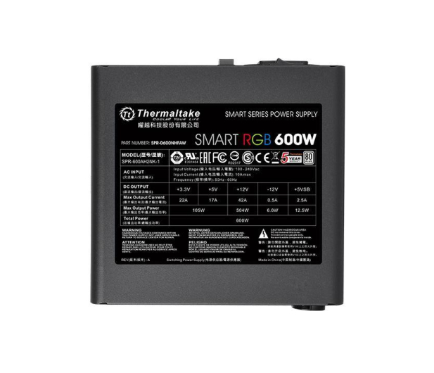 Thermaltake Smart RGB 600W 80 Plus - 402364 - zdjęcie 3