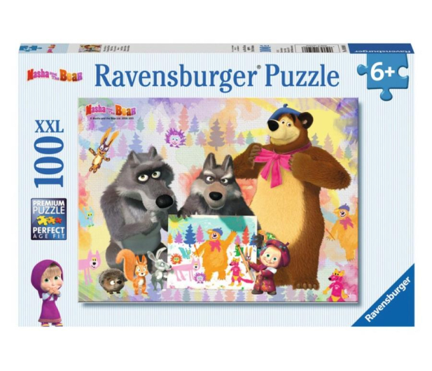 Ravensburger Masza i Niedźwiedź Puzzle 100 elementów - 403756 - zdjęcie