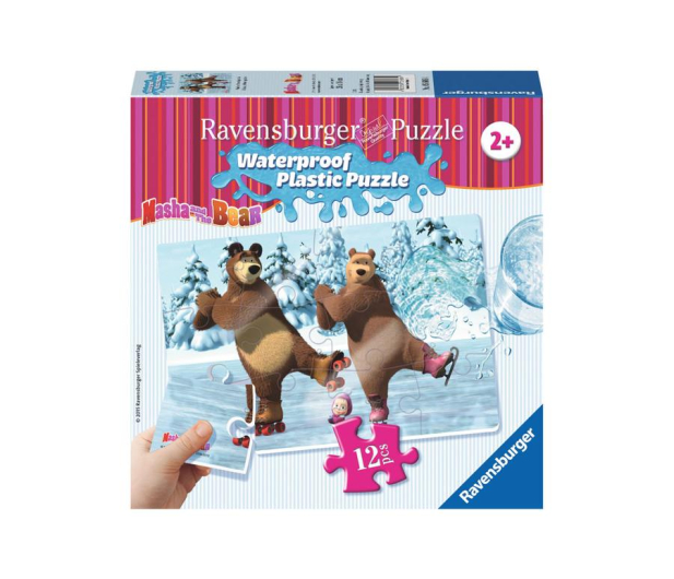 Ravensburger Masza i Niedźwiedź Święto na lodzie Puzzle 12 el. - 403778 - zdjęcie