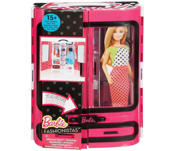 Barbie Fashionistas Szafa Walizeczka z akcesoriami - 404573 - zdjęcie 4