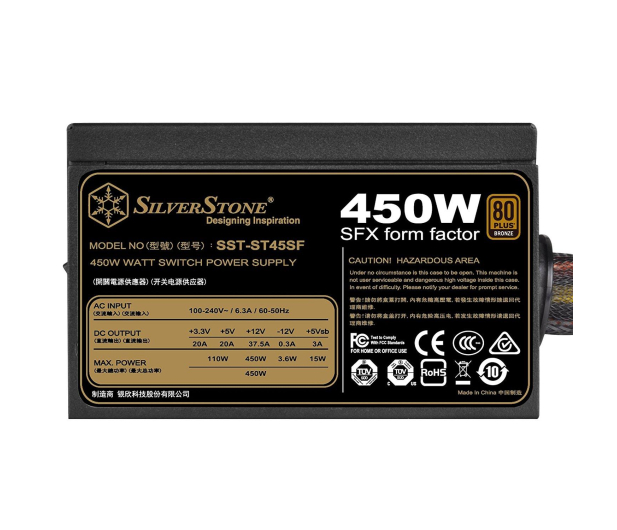 SilverStone SFX 450W 80 Plus Bronze - 401216 - zdjęcie 6