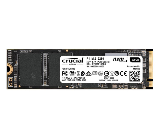 Crucial 500GB M.2 PCIe NVMe P1 - 456906 - zdjęcie