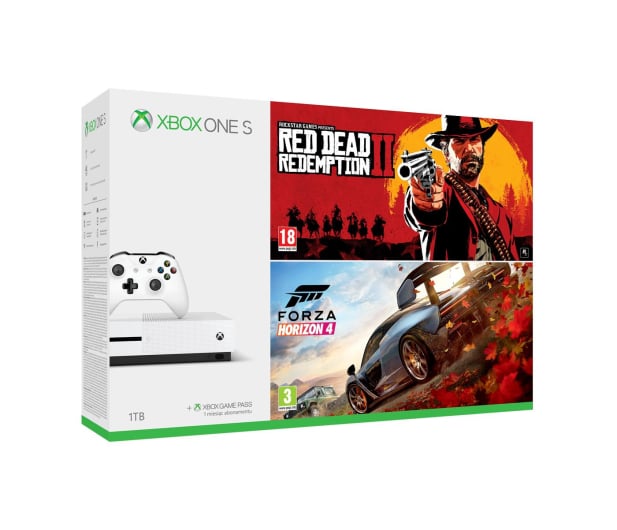 Microsoft Xbox One S 1 TB+Forza H4+Red Dead Redemption 2 - 453260 - zdjęcie