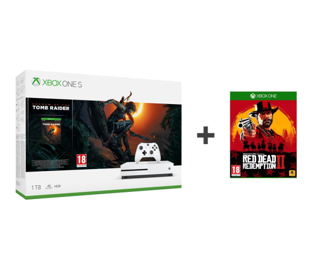 Microsoft Xbox One S 1TB + SotTR+Red Dead Redemption 2 - 453262 - zdjęcie