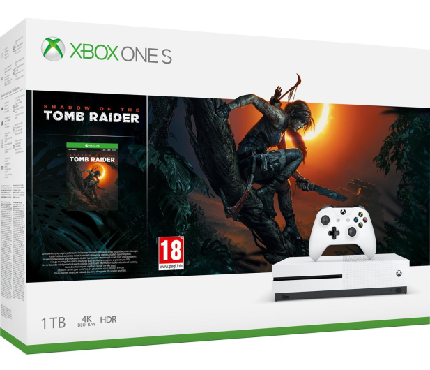 Microsoft Xbox One S 1TB + SotTR+Red Dead Redemption 2 - 453262 - zdjęcie 2