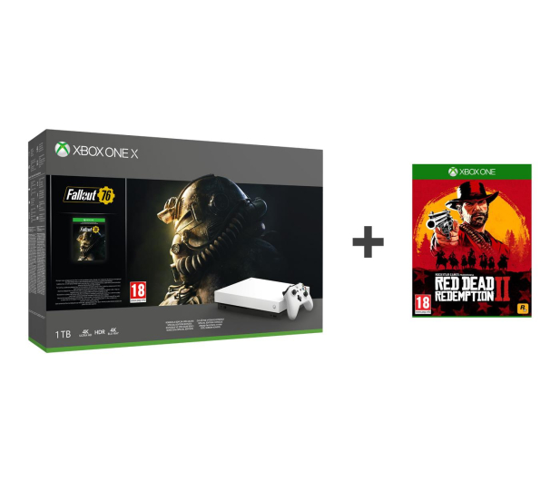 Microsoft Xbox One X 1TB + Fallout 76 +Red Dead Redemption 2 - 453270 - zdjęcie