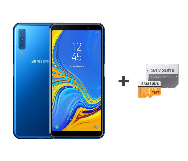 Samsung Galaxy A7 A750F 2018 LTE FHD+ Niebieski +64GB - 454534 - zdjęcie