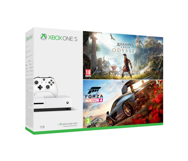 Microsoft Xbox One S 1TB+Forza H4 + Assassin's Creed Odyssey - 454548 - zdjęcie
