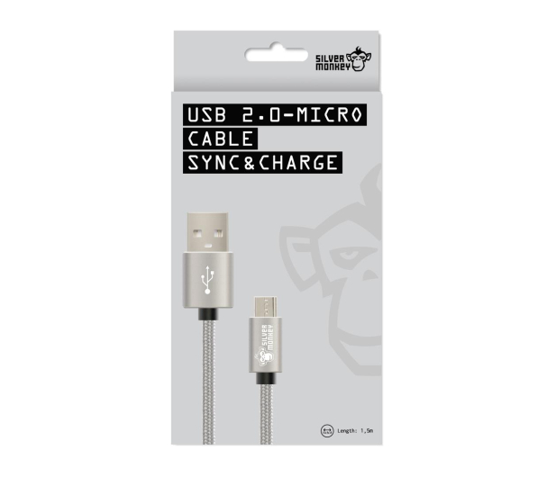 Silver Monkey Kabel USB 2.0 - micro USB 1,5m - 461256 - zdjęcie 2