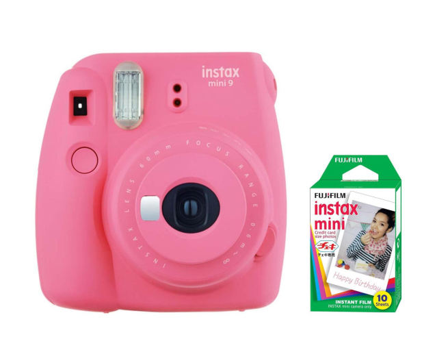 Fujifilm Instax Mini 9 różowy + wkład 10 zdjęć  - 393606 - zdjęcie