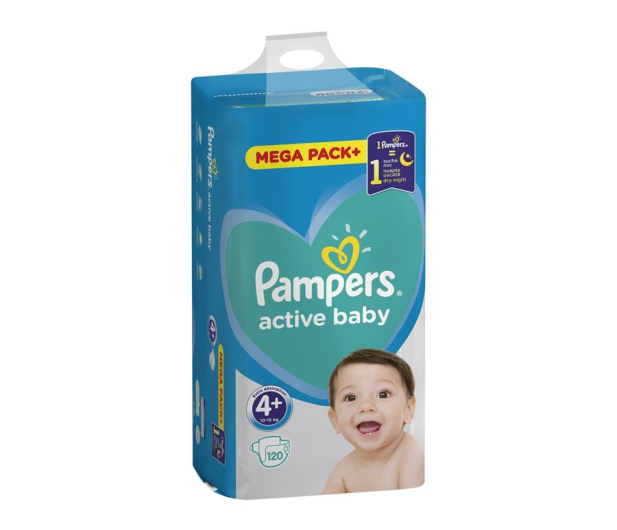 Pampers Active Baby 4+ 10-15kg 120szt - 465369 - zdjęcie