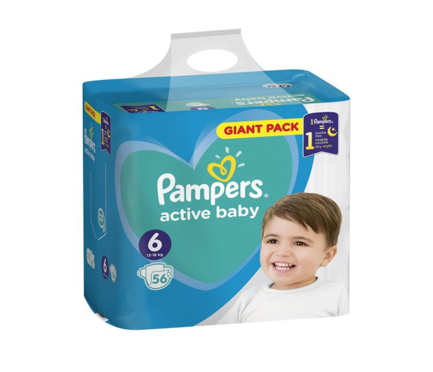 Pampers Active Baby 6 13-18kg Extra Large 56szt - 465366 - zdjęcie
