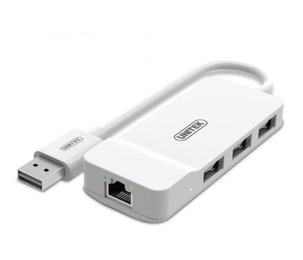Unitek HUB 3x USB 2.0 + Ethernet - 460409 - zdjęcie