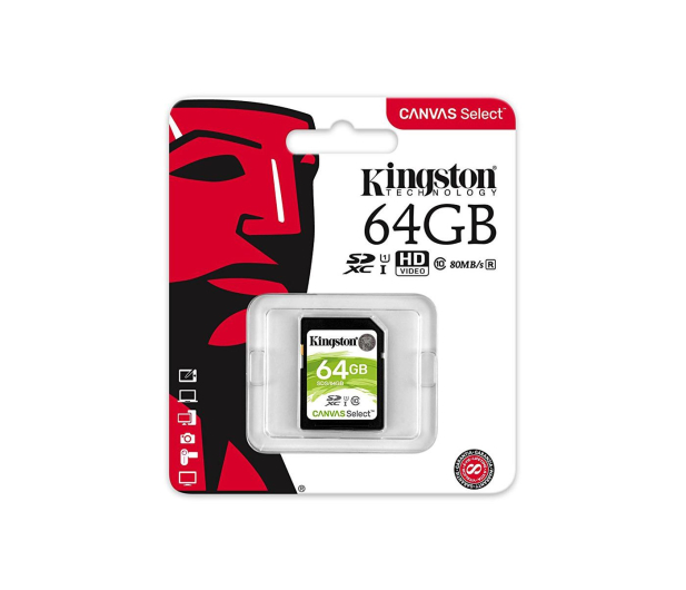 Kingston 64GB SDXC Canvas Select 80MB/s C10 UHS-I U1 - 408972 - zdjęcie 3