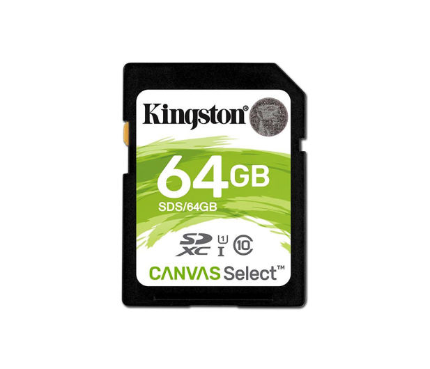 Kingston 64GB SDXC Canvas Select 80MB/s C10 UHS-I U1 - 408972 - zdjęcie