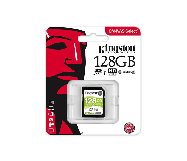 Kingston 128GB SDXC Canvas Select 80MB/s C10 UHS-I U1 - 408974 - zdjęcie 3