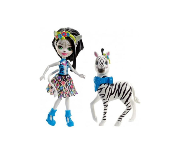 Mattel Enchantimals Lalka z dużym zwierzątkiem Zebra - 407204 - zdjęcie