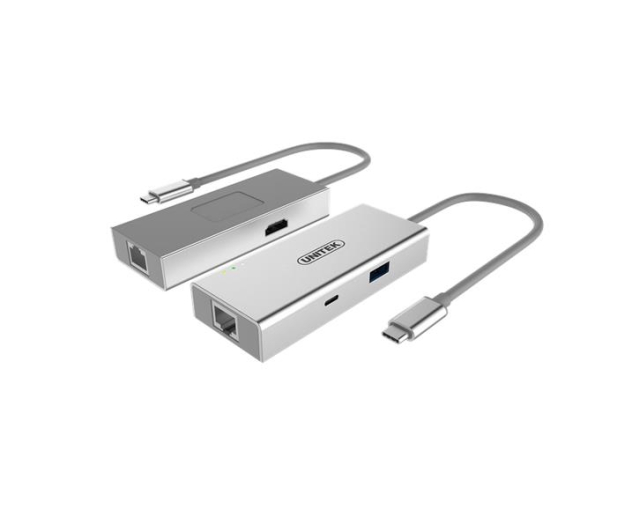 Unitek Adapter USB-C - HDMI, USB 3.0, USB-C, RJ-45 - 410492 - zdjęcie 2