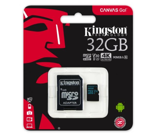 Kingston 32GB microSDHC Canvas Go! 90MB/s C10 UHS-I V30 - 410713 - zdjęcie 4