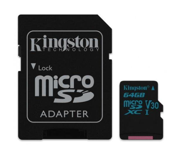 Kingston 64GB microSDXC Canvas Go! 90MB/s C10 UHS-I V30 - 410714 - zdjęcie 2