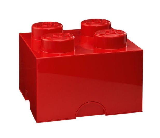 YAMANN LEGO Pojemnik Brick 4 - Czerwony - 413115 - zdjęcie