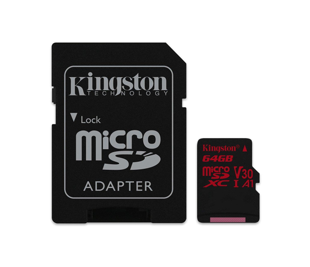 Kingston 64GB microSDXC Canvas React 100MB/s UHS-I V30 A1 - 415520 - zdjęcie 2