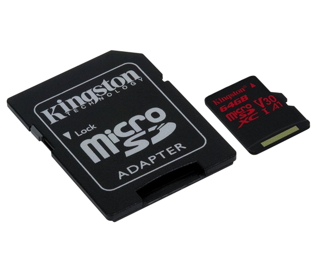 Kingston 64GB microSDXC Canvas React 100MB/s UHS-I V30 A1 - 415520 - zdjęcie 3