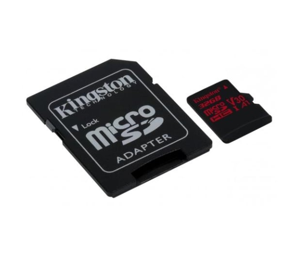 Kingston 32GB microSDHC Canvas React 100MB/s UHS-I V30 A1 - 415518 - zdjęcie 3