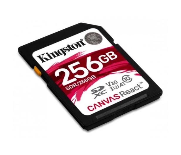 Kingston 256GB SDXC Canvas React 100MB/s C10 UHS-I U3 V30 - 415529 - zdjęcie 2