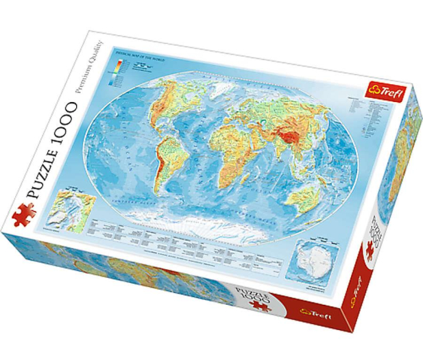 Trefl Mapa fizyczna świata - 414796 - zdjęcie
