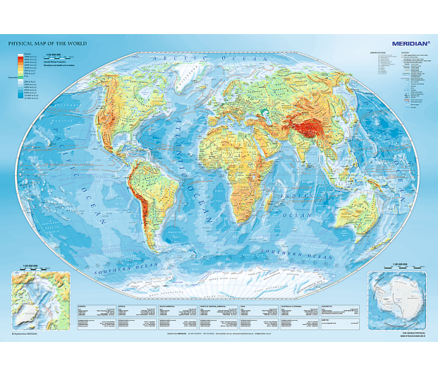 Trefl Mapa fizyczna świata - 414796 - zdjęcie 2
