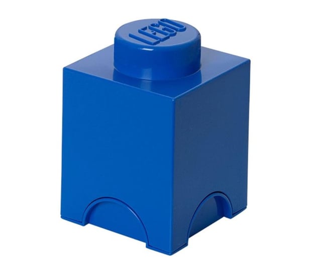YAMANN LEGO Pojemnik 1 kwadratowy - niebieski - 415331 - zdjęcie