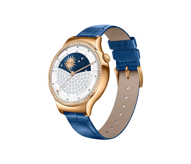 Huawei Lady Watch Golden+Blue leather+Swarovski cristals - 418421 - zdjęcie 4