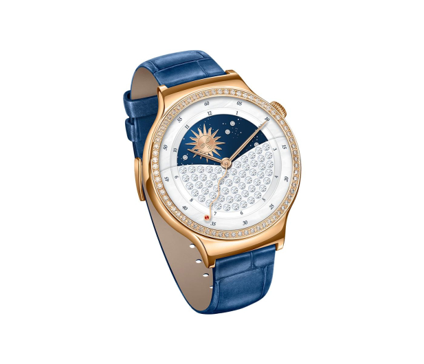 Huawei Lady Watch Golden+Blue leather+Swarovski cristals - 418421 - zdjęcie 5