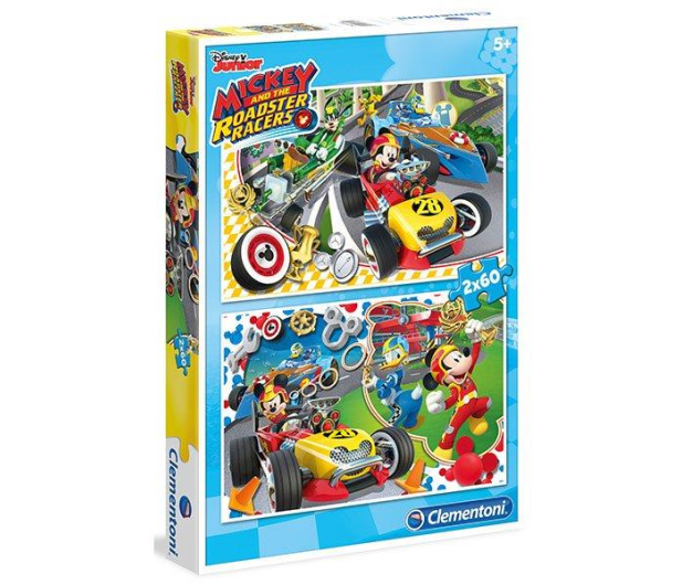 Clementoni Puzzle Disney Mickey and the Roadster Racers 2x60 el. - 414607 - zdjęcie