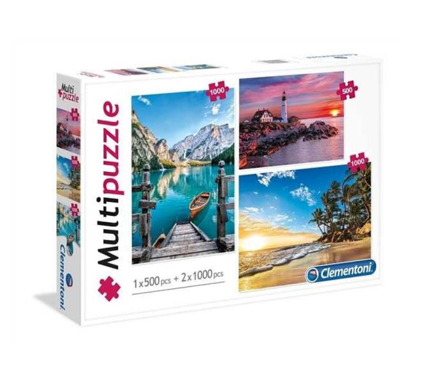 Clementoni Puzzle Landscapes 1x500 + 2x1000 el. - 416769 - zdjęcie