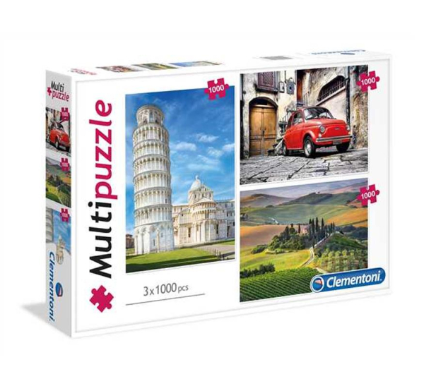 Clementoni Puzzle Italy 3x1000 el.  - 416773 - zdjęcie