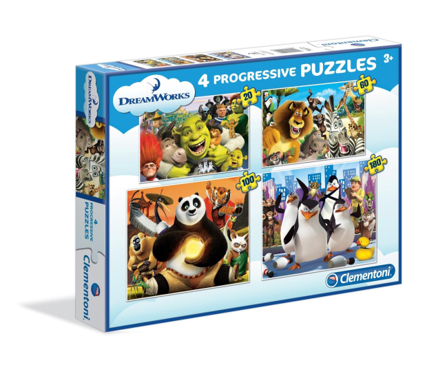 Clementoni Puzzle Dreamworks 20+60+100+180 el. - 416323 - zdjęcie