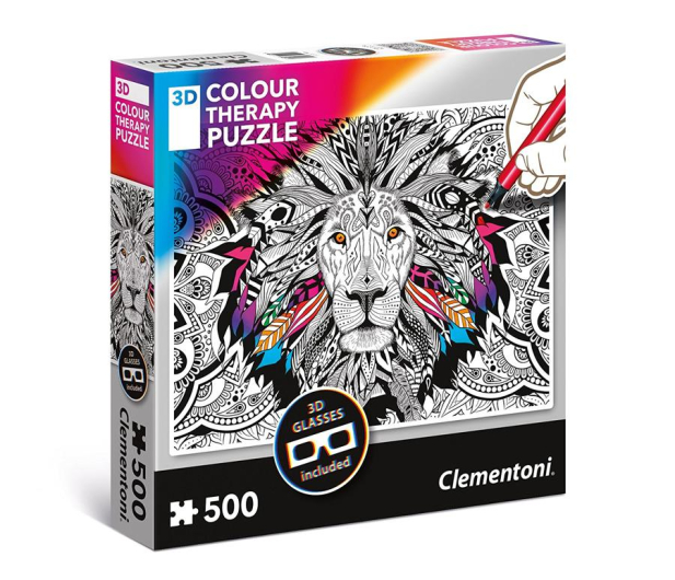 Clementoni Puzzle 3D Color Therapy Lion - 416969 - zdjęcie