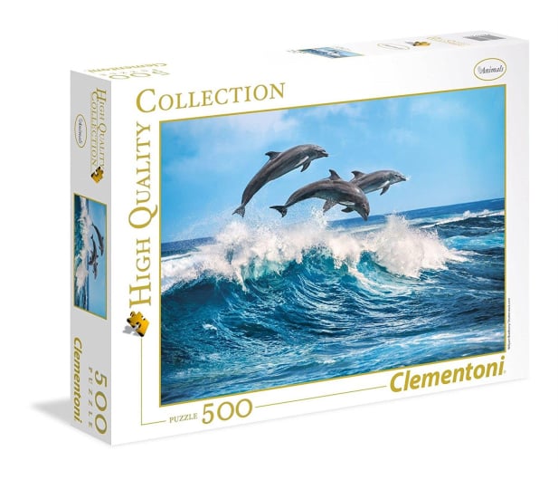 Clementoni Puzzle HQ Dolphins - 417055 - zdjęcie