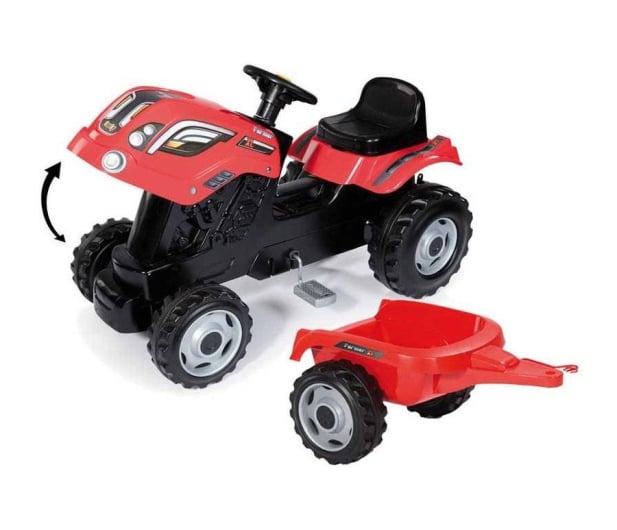 Smoby Traktor XL czerwony - 415932 - zdjęcie 3