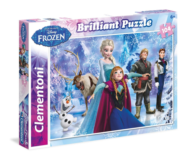 Clementoni Puzzle Disney Brilliant Frozen 104 el. - 417281 - zdjęcie