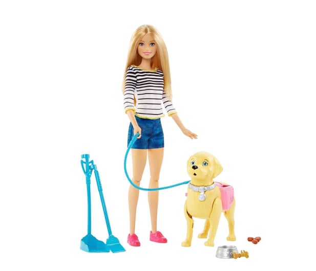 Barbie Spacer z pieskiem czyścioszkiem - 376915 - zdjęcie