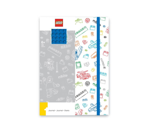 YAMANN LEGO Biały notatnik z niebieskimi dodatkami - 410254 - zdjęcie