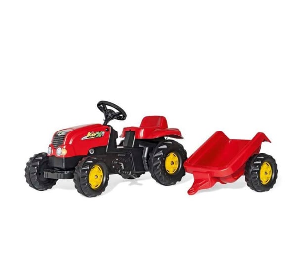 Rolly Toys Traktor Rolly Kid czerwony z przyczepą - 419432 - zdjęcie 2
