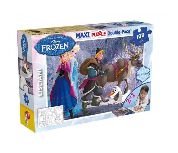 Lisciani Giochi Disney dwustronne Maxi 108 el. Frozen - 418000 - zdjęcie