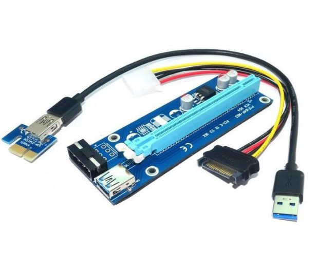 Qoltec Riser PCi-E 1x-16x USB 3.0 SATA/ IDE Molex - 425774 - zdjęcie