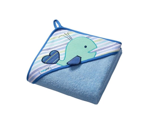 BabyOno Okrycie Kąpielowe Ręcznik Z Kapturem 76x76 Błękit - 427115 - zdjęcie