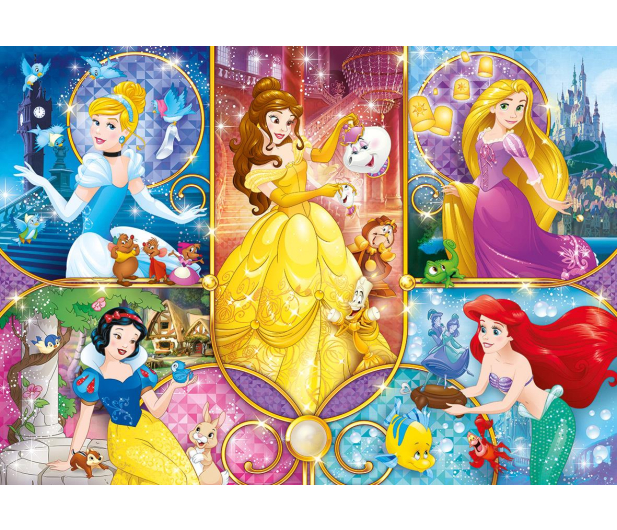 Clementoni Puzzle Disney Brilliant Princess 104 el. - 417284 - zdjęcie 2