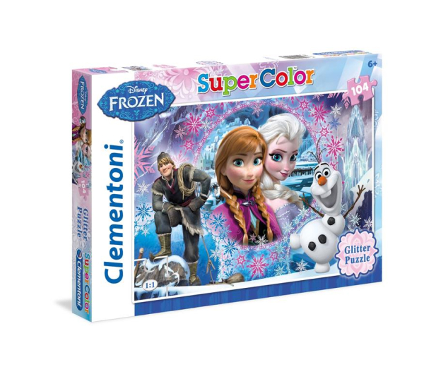 Clementoni Puzzle Disney Frozen Glitter 104 el. z brokatem - 417288 - zdjęcie